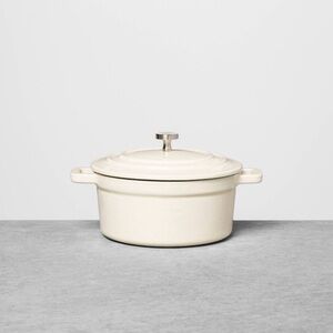 Hearth & Hand .5qt Enameled Cast Iron Mini Dutch Oven Cream- with Magnolia NEW